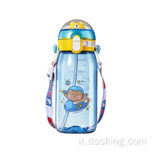 2022 Nuovo design Design Tritan Plastic BPA GRATUITA di bottiglia d&#39;acqua gratuita Bear per bambini Sport bottiglia Safe